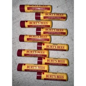 NEW Burt's Bees 0.15oz Cranberry Spritz Moisturizing Lip Balm Lot of 10 2025